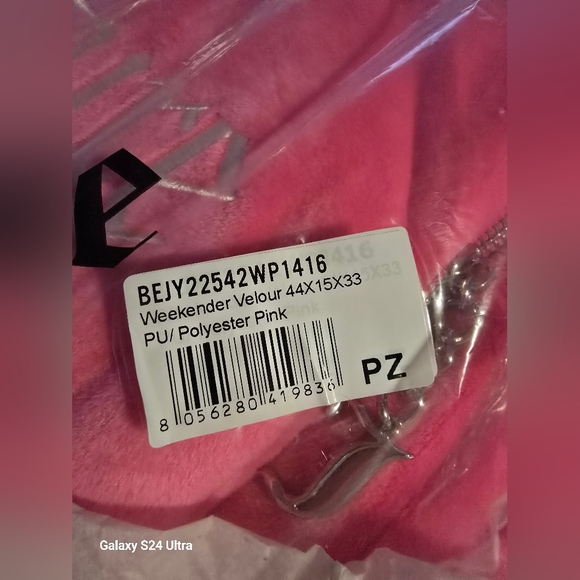 Juicy Couture Pink Velvet Large Weekender. Brand New 💎 - Picture 7 of 8